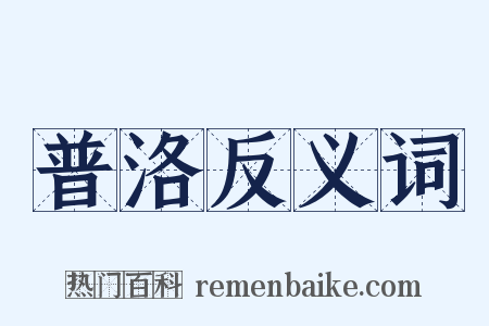 普洛反义词是什么意思的图片